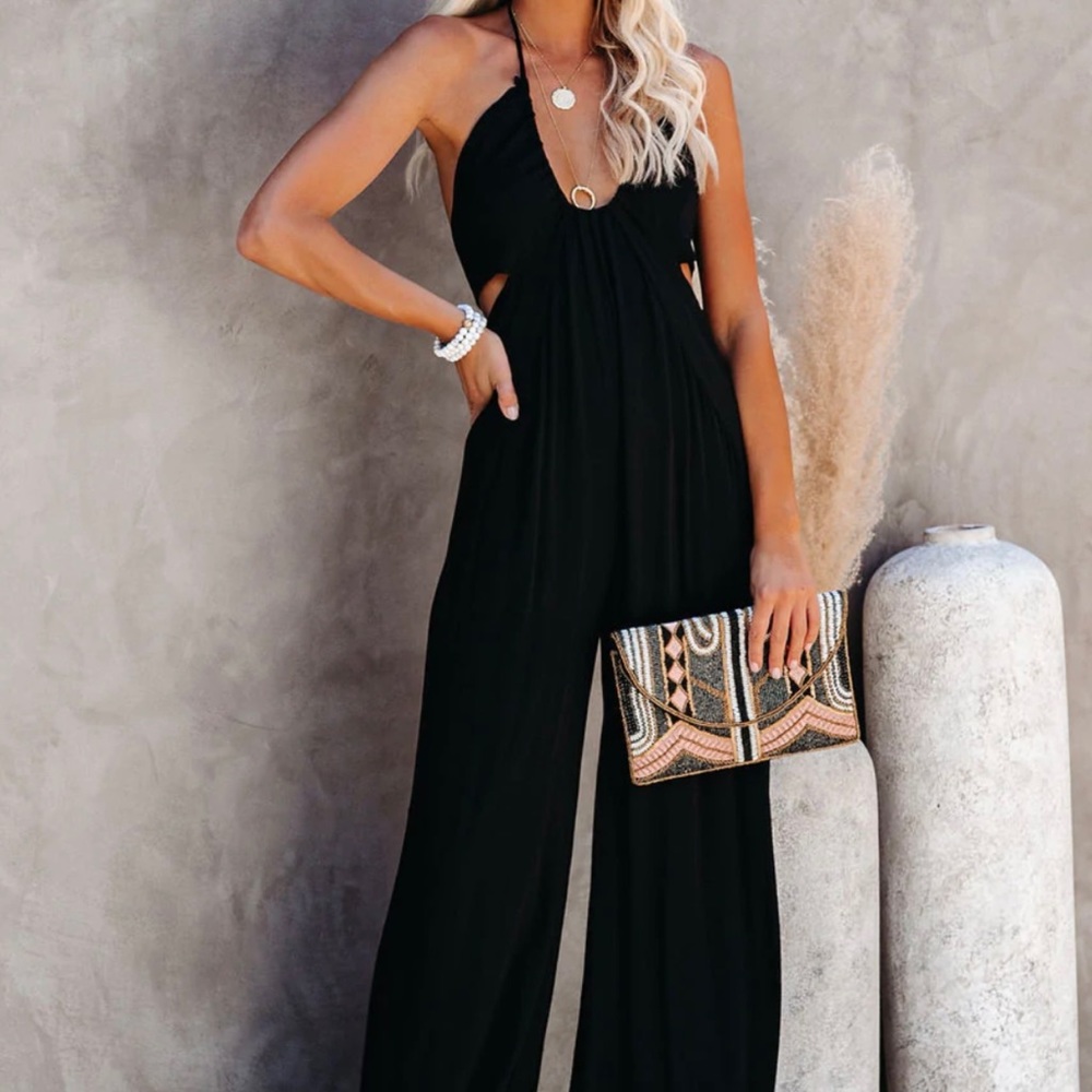 VICI Top Influencer Halter Jumpsuit